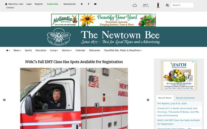 Screenshot of newtownbee.com