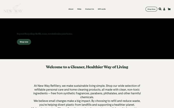 Screenshot of newwayrefillery.com