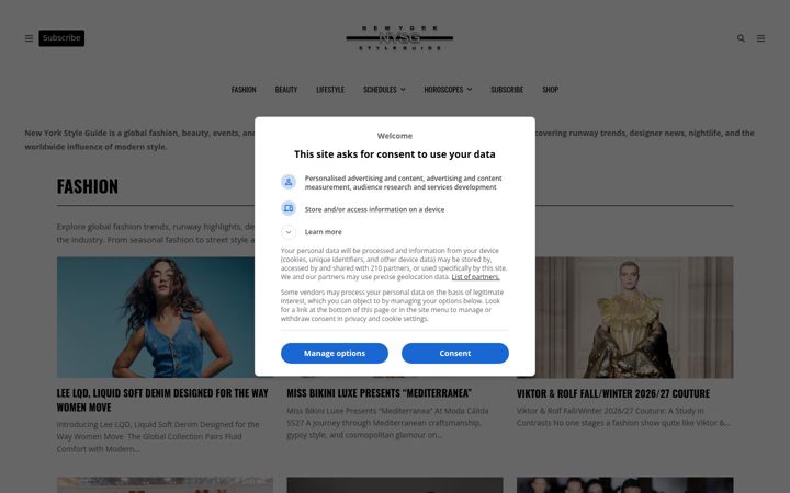 Screenshot von newyorkstyleguide.com