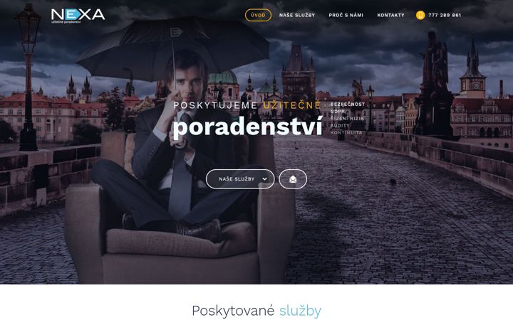 Screenshot of nexa.cz