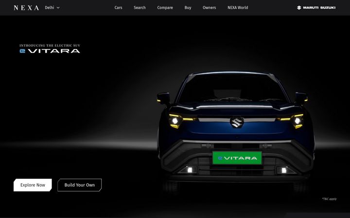 Screenshot von nexaexperience.com