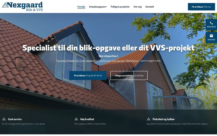 Screenshot of nexgaard-blik.com