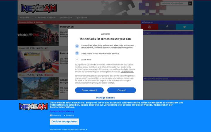 Screenshot of nexgam.de