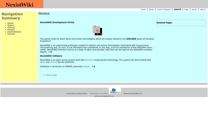 Screenshot of nexist.org