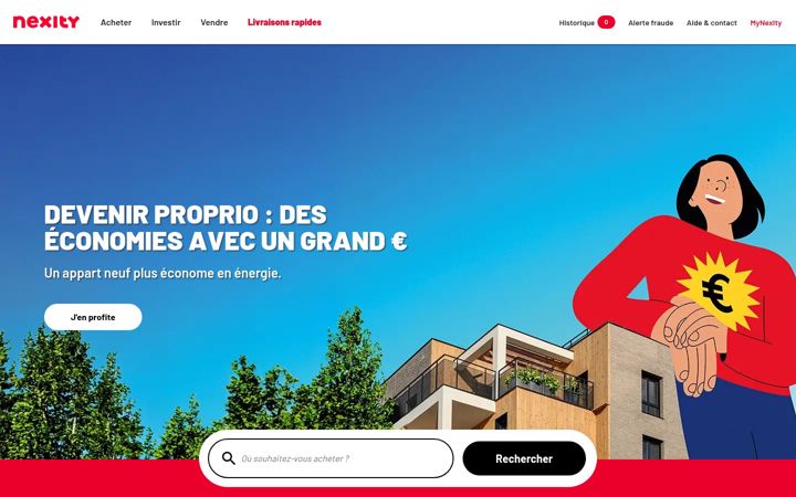 Screenshot of nexity.fr