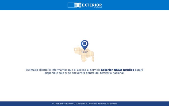 Screenshot of nexojuridico-bancoexterior.com