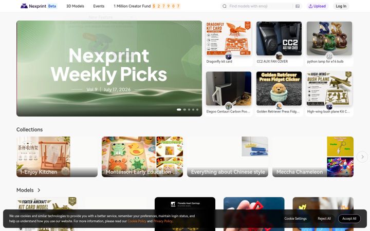 Screenshot van nexprint.com