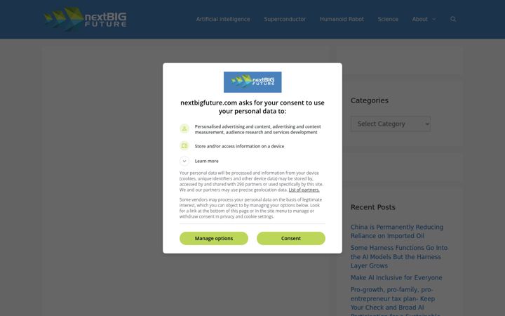 Screenshot of nextbigfuture.com