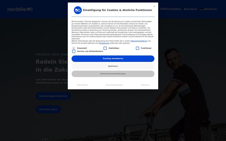 Screenshot ta' nextbike.at