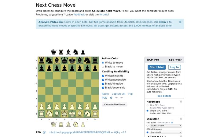 Képernyőkép: nextchessmove.com