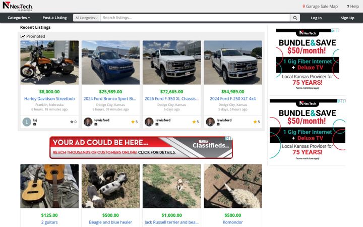 Screenshot of nextechclassifieds.com
