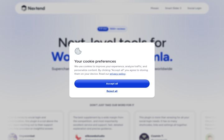 Screenshot of nextendweb.com