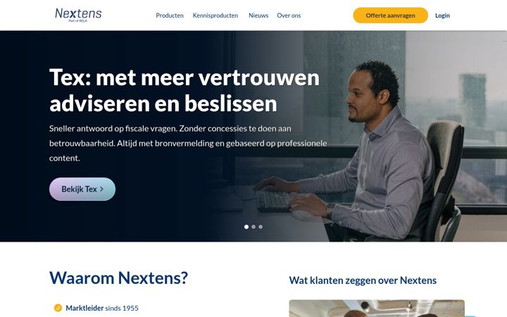 Screenshot of nextens.nl