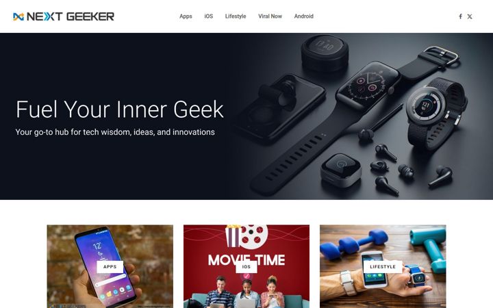 Screenshot of nextgeeker.com