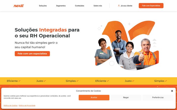 Screenshot of nexti.com