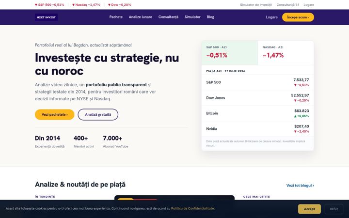 Screenshot of nextinvest.ro