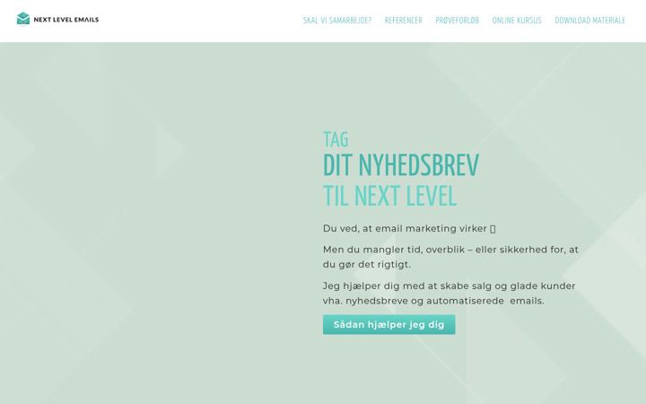 Snímek obrazovky nextlevelemails.dk
