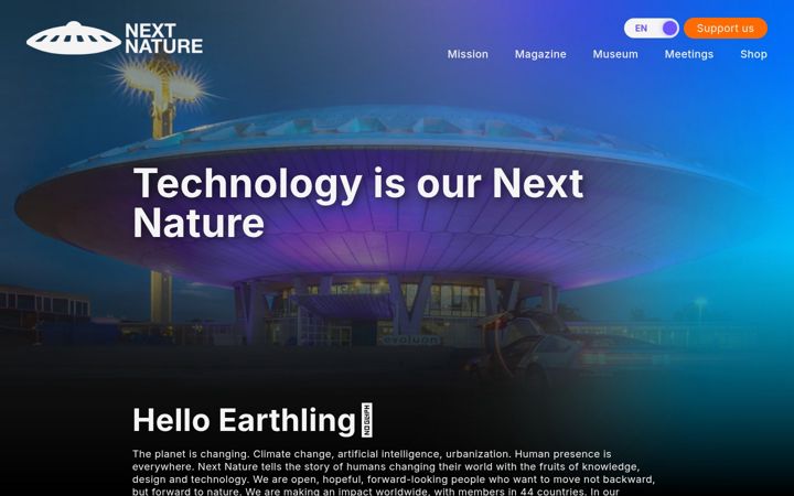 Screenshot of nextnature.org