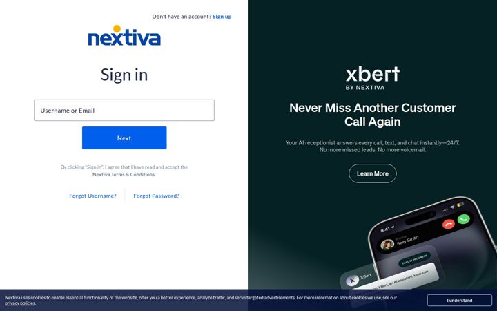 Screenshot stránky nextos.com