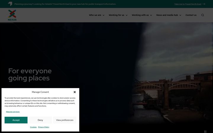 Screenshot of nexus.org.uk