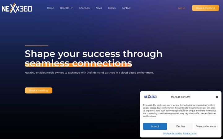 Ekrano kopija nexx360.io