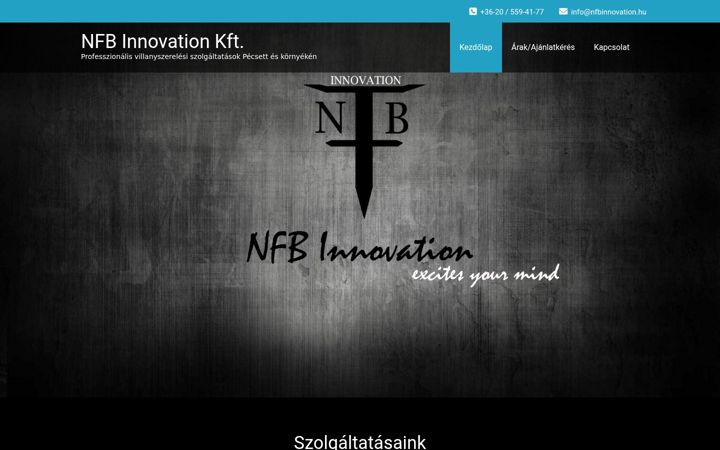Snimka zaslona za nfbinnovation.hu