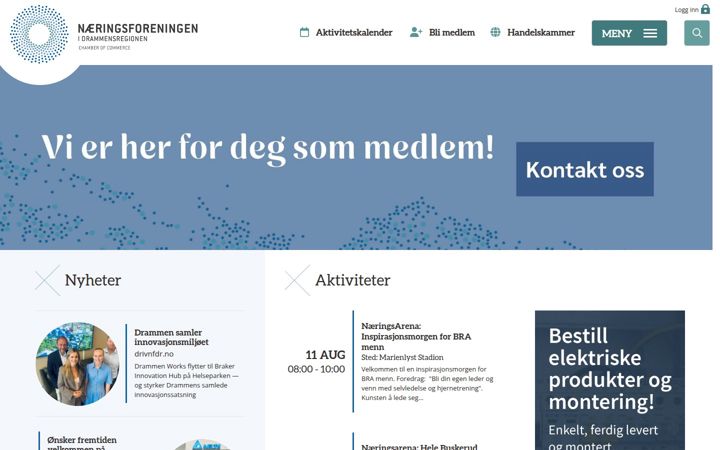 Screenshot stránky nfdr.no