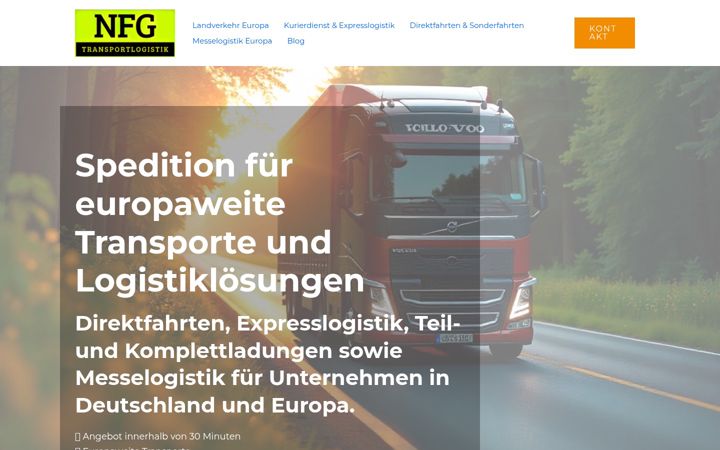 Skjámynd af nfg-transportlogistik.de