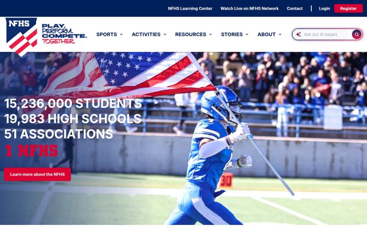 Screenshot of nfhs.org