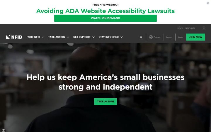 Screenshot of nfib.com