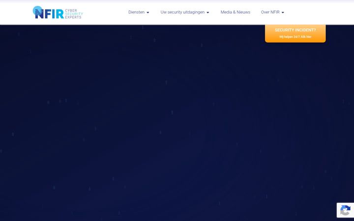 Screenshot of nfir.nl