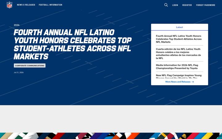 Screenshot of nflcommunications.com