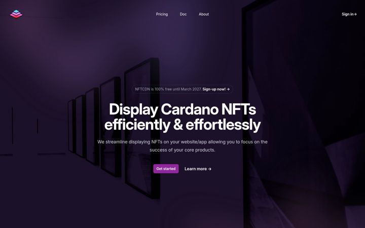 Screenshot of nftcdn.io