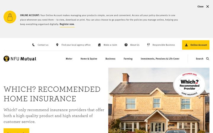 Screenshot of nfumutual.co.uk