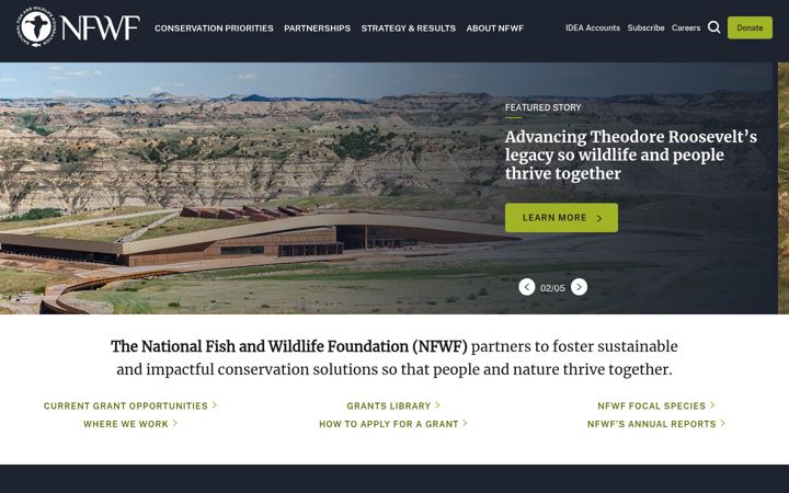Screenshot of nfwf.org