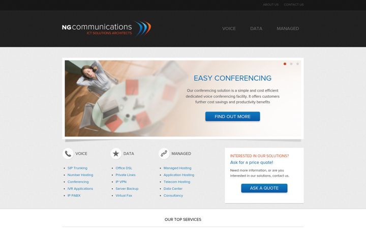 Screenshot of ngcommunications.com