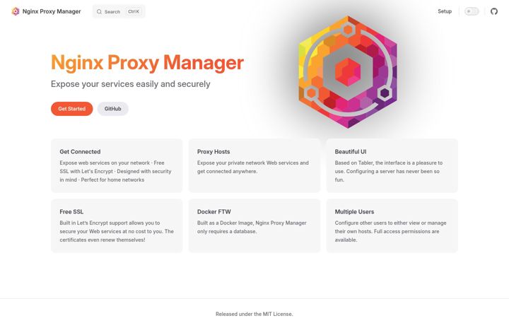 Zrzut ekranu nginxproxymanager.com