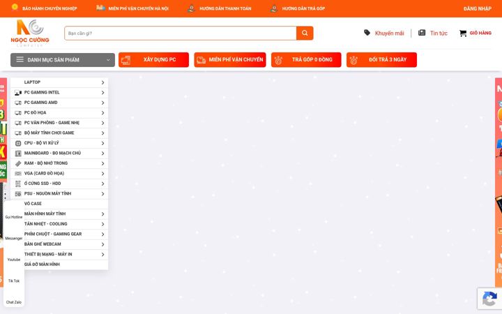 Ekraanipilt saidist ngoccuongcomputer.com