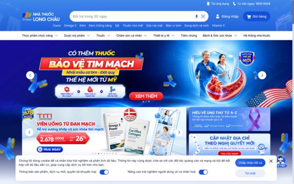 Screenshot of nhathuoclongchau.com.vn
