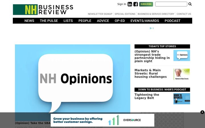 Screenshot of nhbr.com