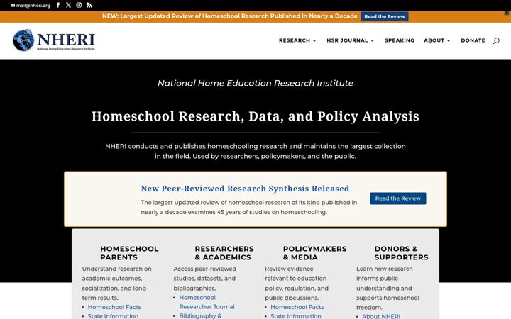 Screenshot του nheri.org