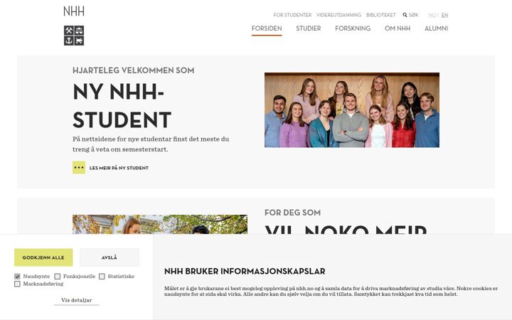 Screenshot of nhh.no
