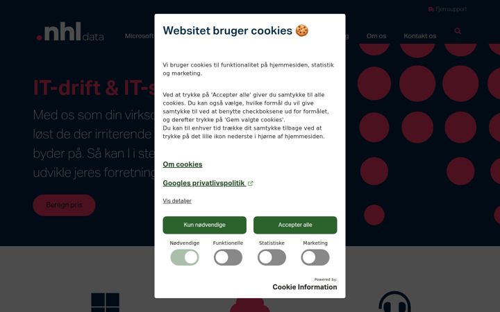 Screenshot of nhl-data.dk