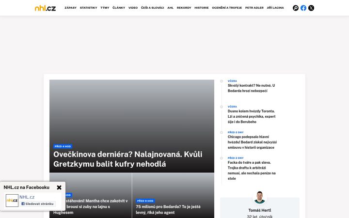 Screenshot of nhl.cz