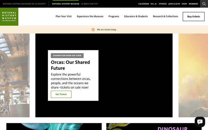 Screenshot of nhm.org