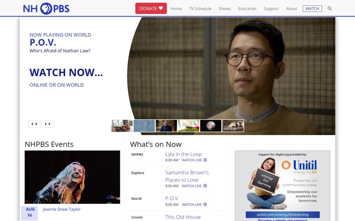 Screenshot of nhpbs.org