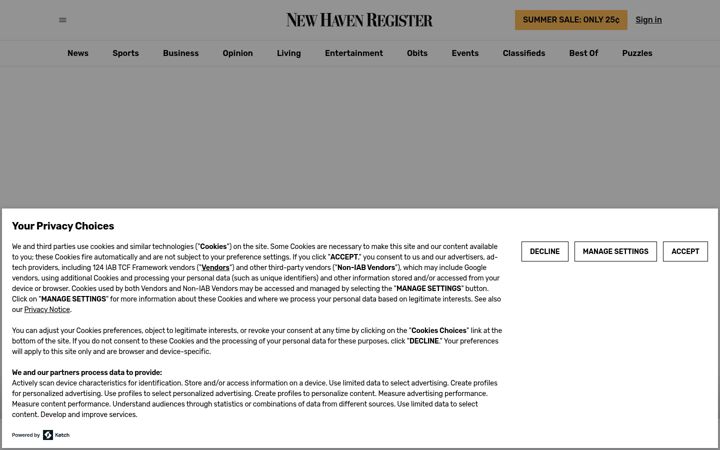 Screenshot of nhregister.com
