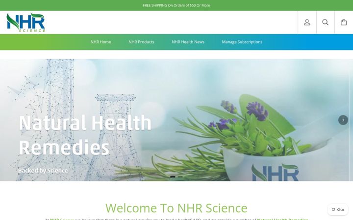 Screenshot of nhrscience.com
