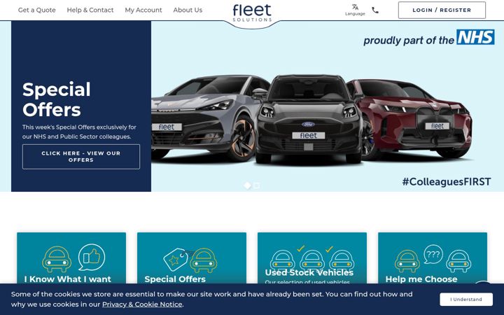 Screenshot of nhsfleetsolutions.co.uk