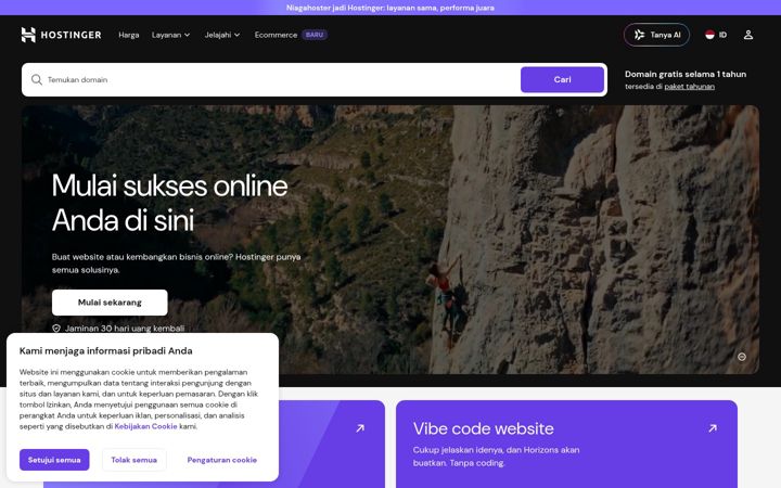 Screenshot of niagahoster.co.id